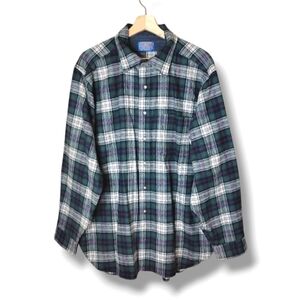 Vintage Pendleton Wool Button Down Shirt Mens XL USA Made Plaid Flannel